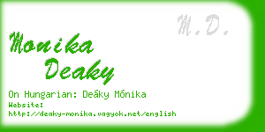 monika deaky business card