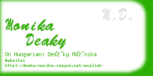 monika deaky business card